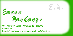 emese moskoczi business card